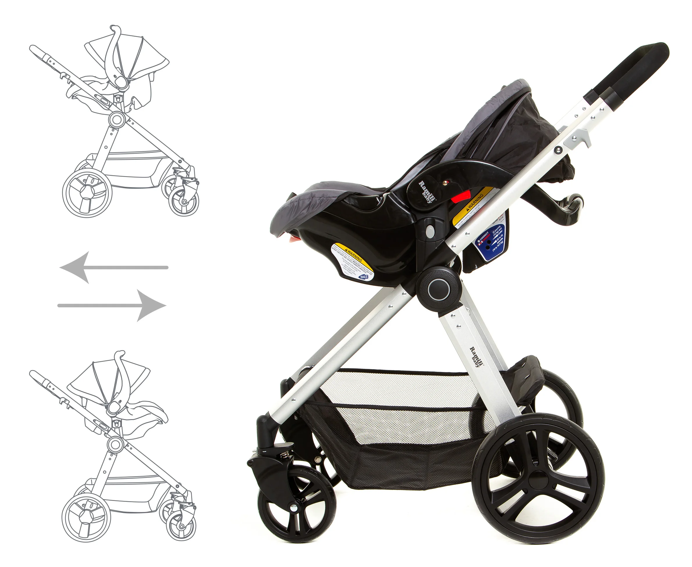 Baby stroller-transformer 3 in 1 Ramili Baby Lite TS