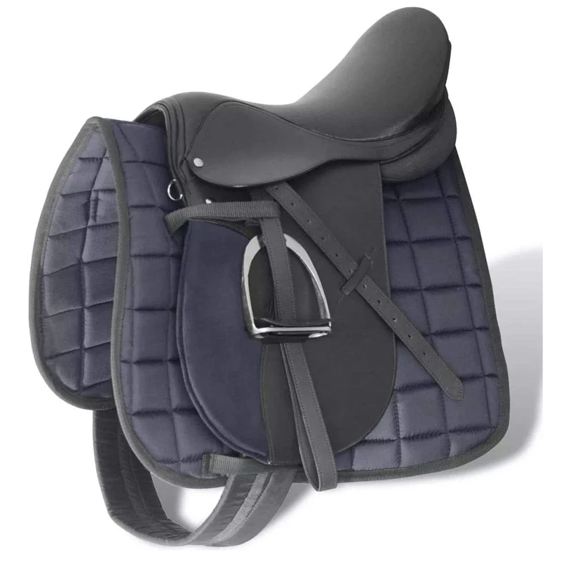 Hot Selling Good Quality Outdoor Horse Riding English Style Leather Made Horse Riding Saddle