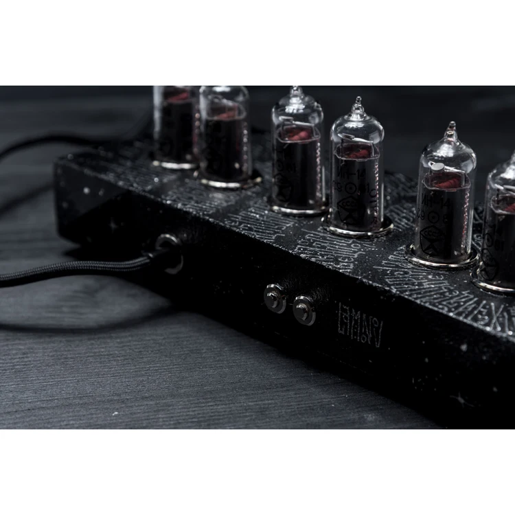 Лучшее качество, изготовленные nixie трубчатые часы «Saturn-C Lamonov Night», окрашенные известными дизайнерскими ограниченными сериями, декоративные настольные часы