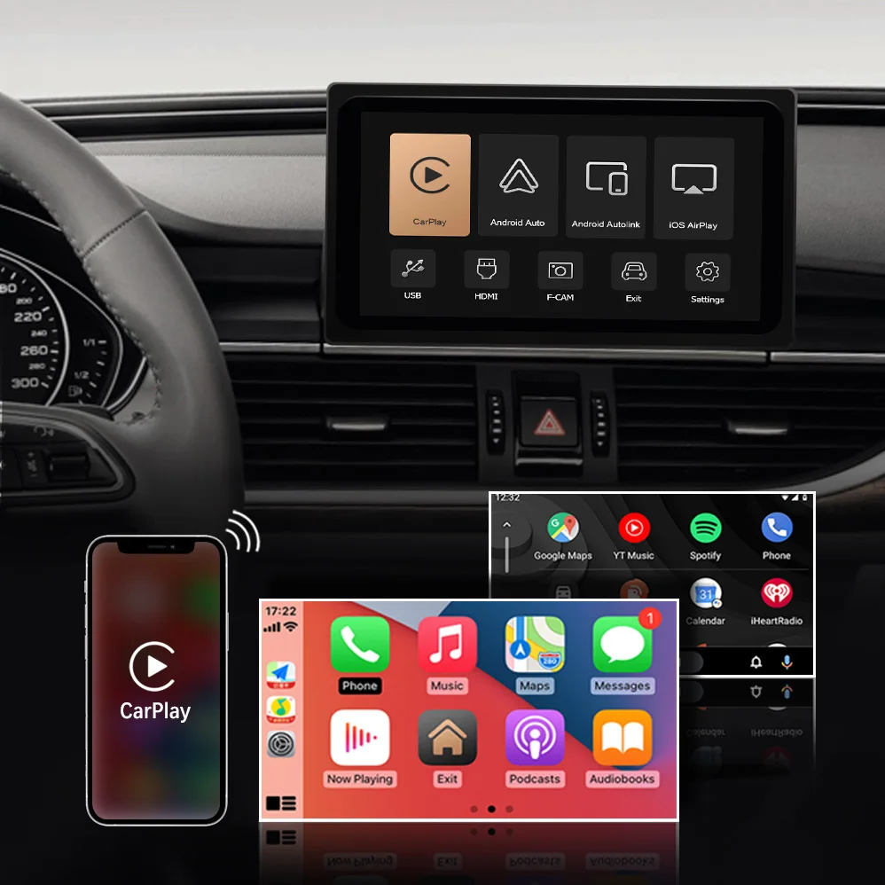 
plug and play carplay radio for Audi 2009-2018 Q5 (without MMI)Symphony / Concert support rear& front camera 