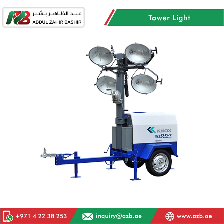 Durable Material Light Weight Fast High Efficient Kipor KL06T Diesel Light Tower for Construction Sites