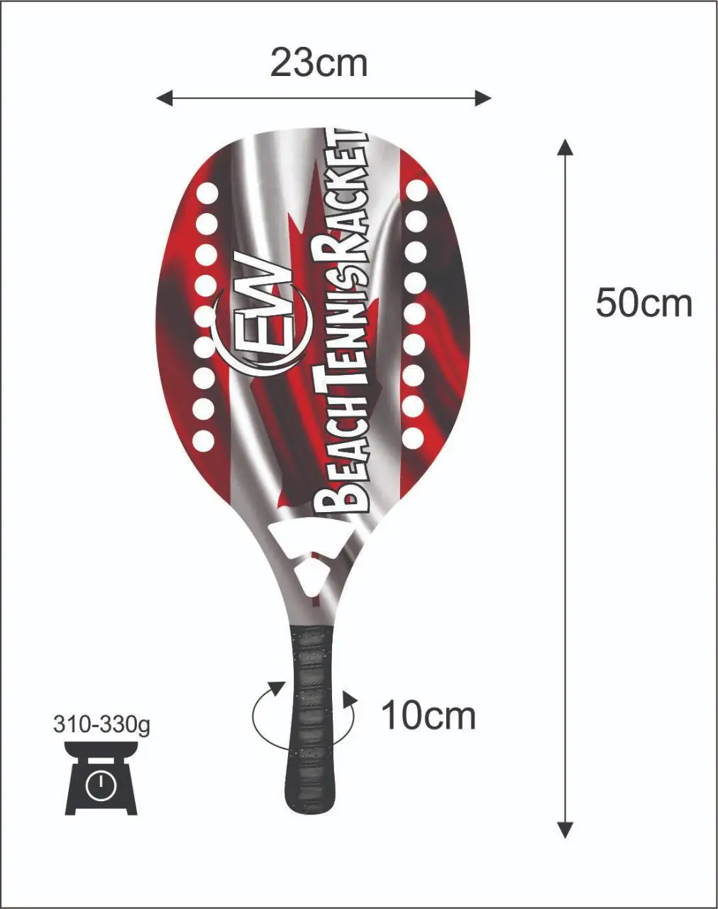 
Beach Tennis Rackets Custom Carbon glass Beach Paddle/Padel Racket with your logos and color combinations 