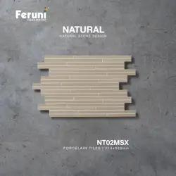 High Quality Polish & Matt Surfaces Strip Deco Tiles Combine with Three Type of Surface To Reflect Depth and Extra Dimension