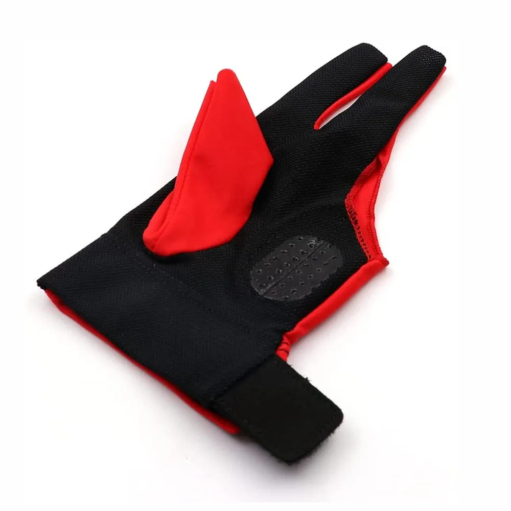 Custom Durable Non-Slip Breathable 3 Finger Billiard Accessories Snooker Gloves For Professional Table Player for Men and Women