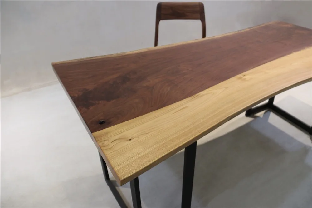 Glued Solid Wood Table Live Edge Slab Table Top Wood Table top Kiln-dry Wood Slab Table Top for home/living/hotel use