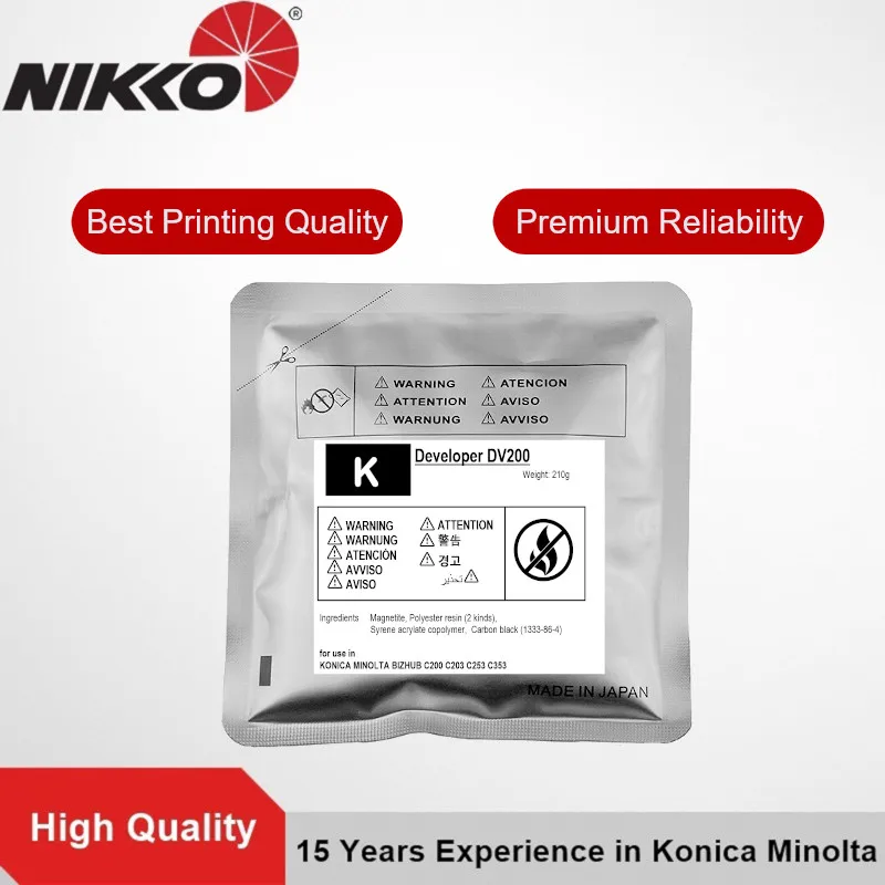 Konica Minolta Bizhub C200 C203 C253 C353 Developer Black