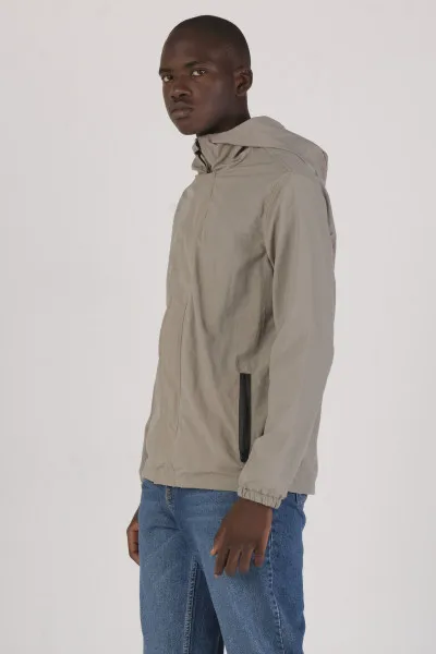 Anorak with Hood 100%polyester Mesh Lining Pullover Half Zip Windbreaker