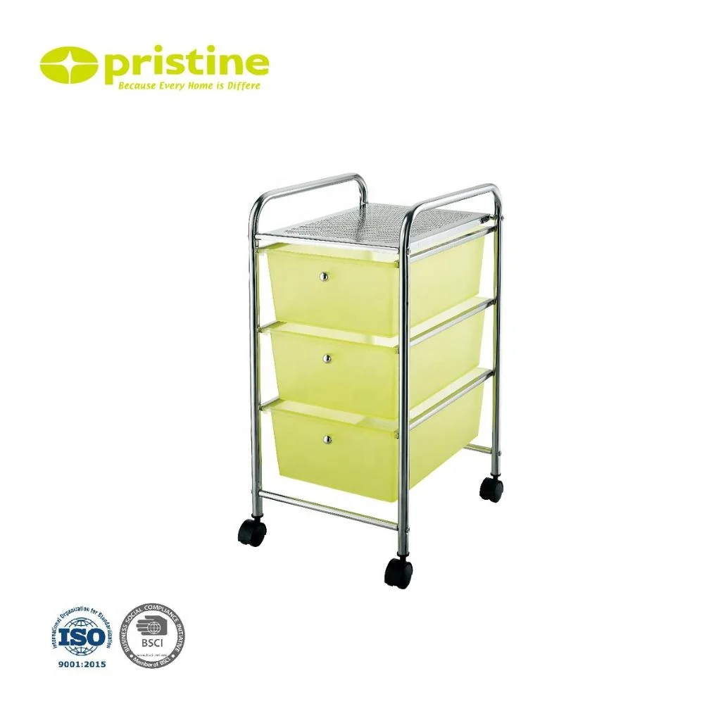 Made in Taiwan Plastic acrylic 3 layer storage drawer