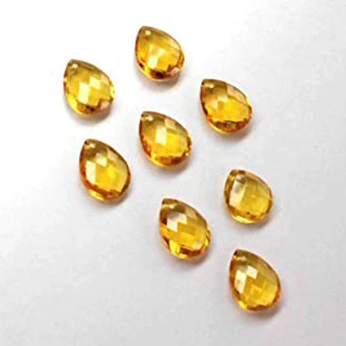Натуральный Цитрин 12X16mm груша шахматной огранки серьги, ожерелье с драгоценным камнем, калиброванный ювелирное изделие кольца на день рождения lucky бусины
