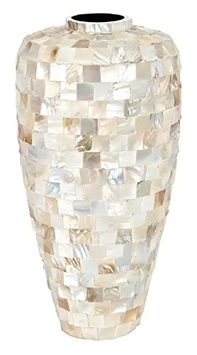 Natural home decor lacquer mother of pearl mosaic vases handmade in vietnam