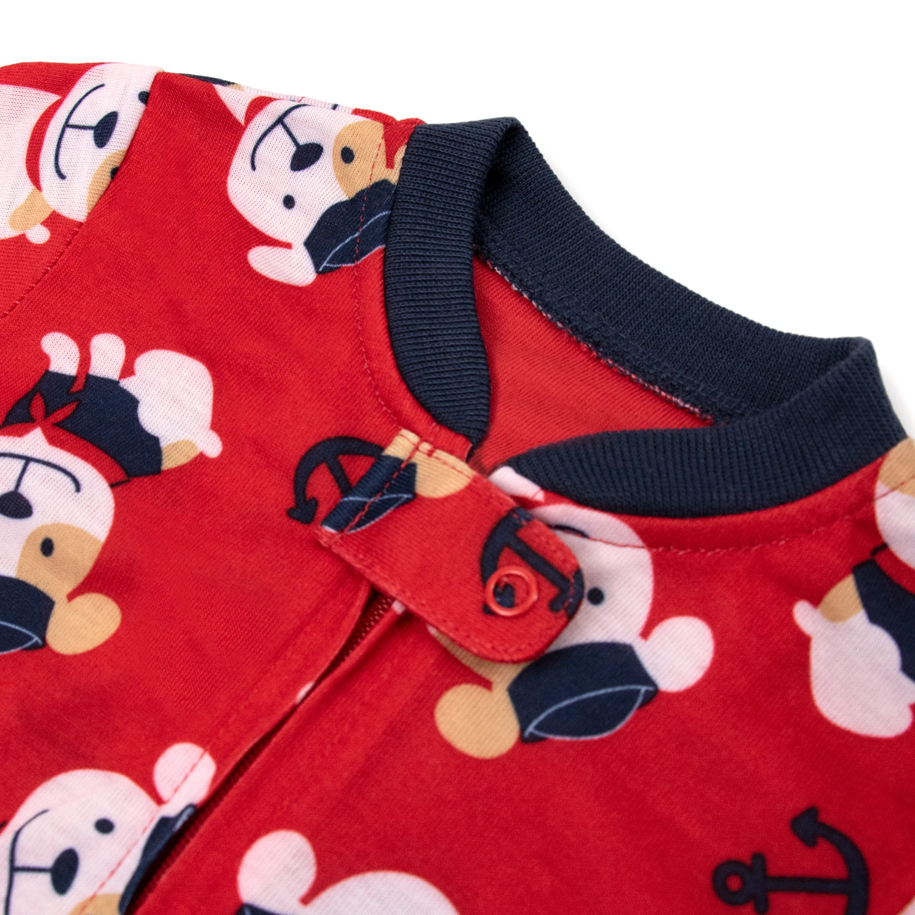 JOYUAN GARMENT MANUFACTURER BR190805 baby romper - RED DOG BOY PRINT KIDS INFANT clothes outfit HOME SLEEPWEAR footed