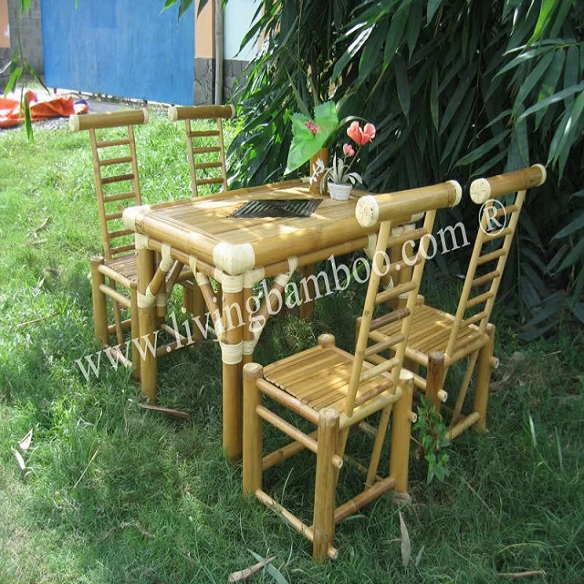GARDEN HEXAGON BAMBOO GARDEN FURNITURE