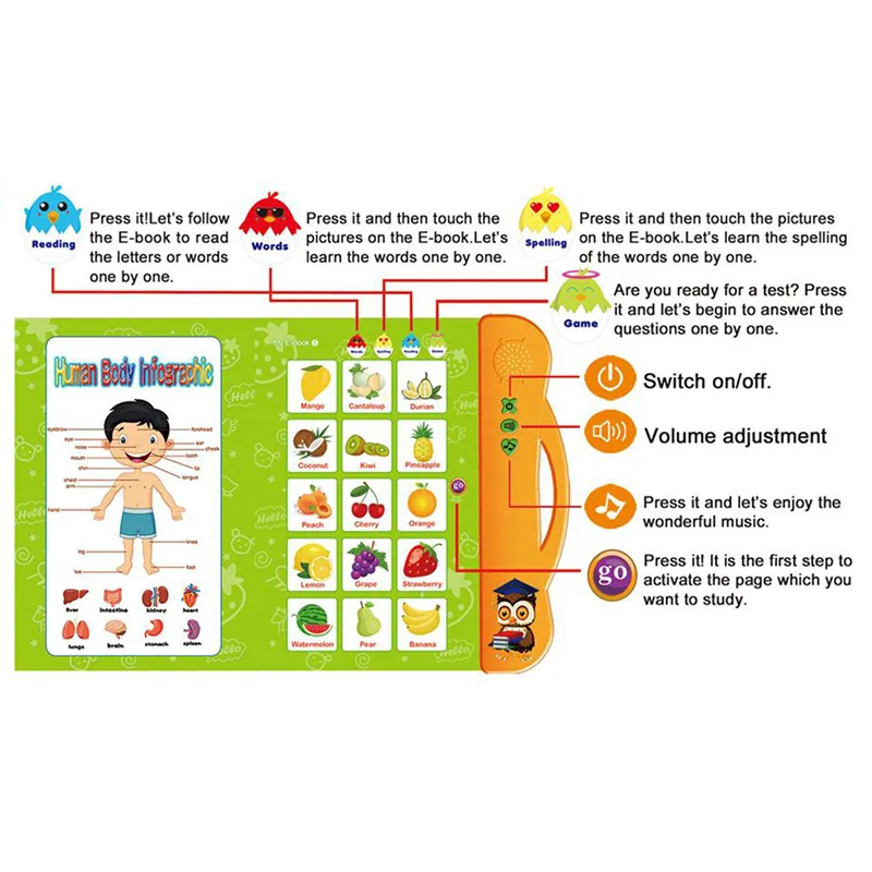 hot selling reading pen E-book  toy, Child early education intelligent book interactive toys