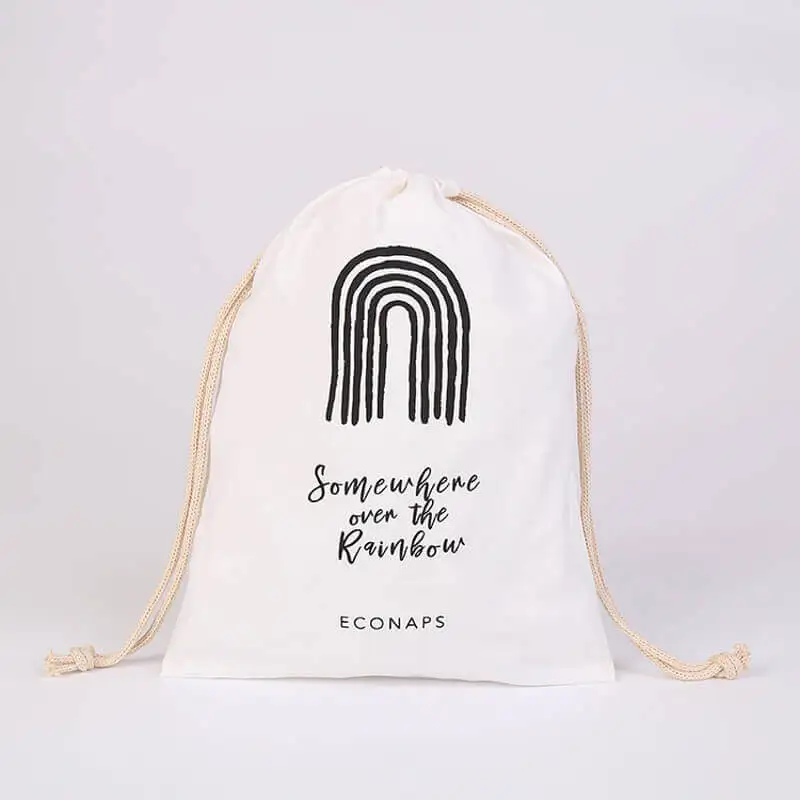 Custom logo cotton canvas makeup bag letter Pro service and quality cotton storage bags cotton packing bags