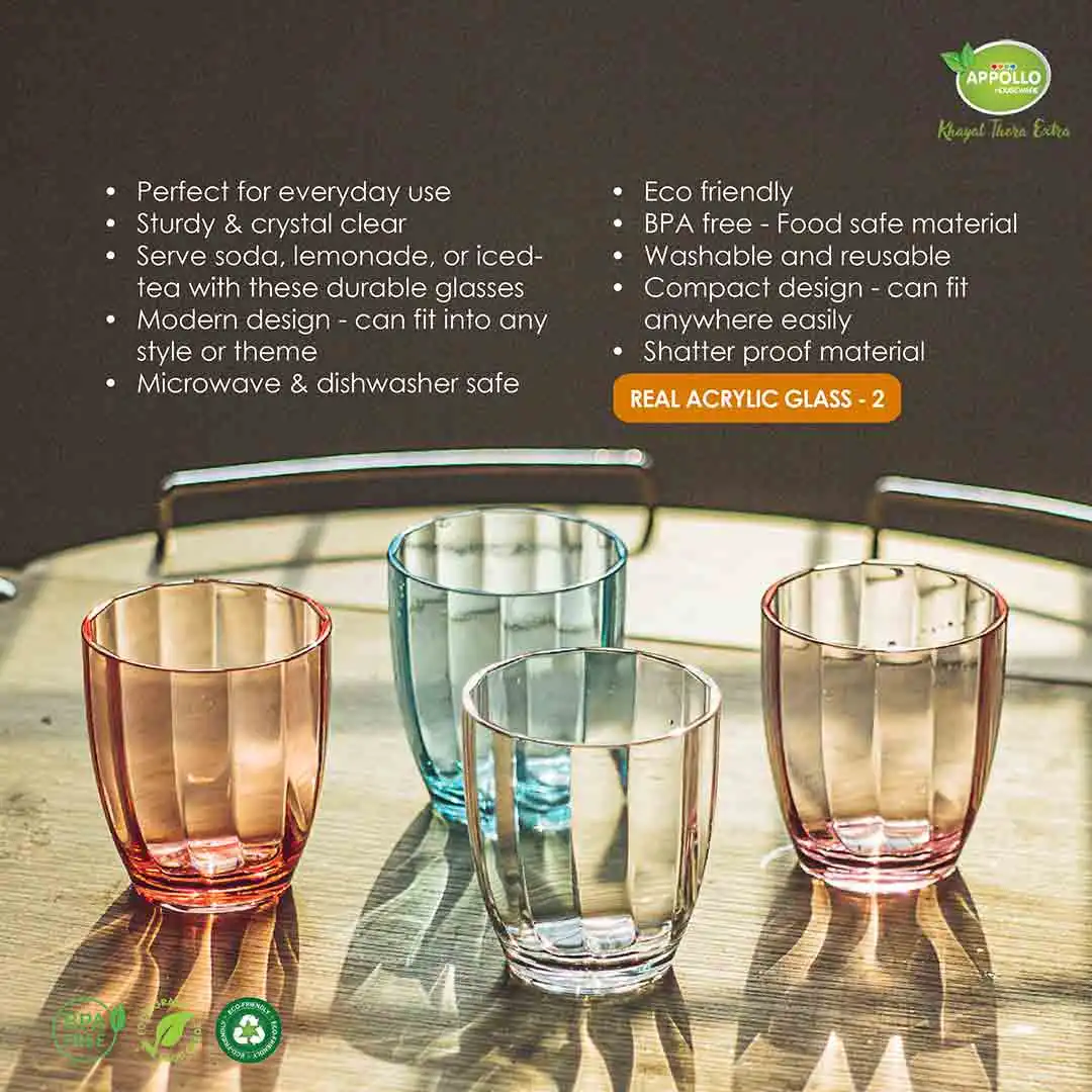 Amazon hot seller clear Plastic Acrylic drinking glass cup for cold water Real Model-2