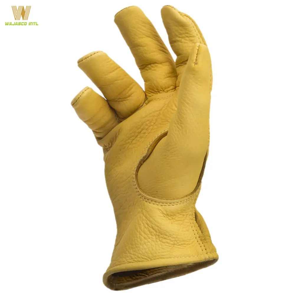 Рабочие перчатки из оленьей кожи с зернистой текстурой для охоты вождения езды Водонепроницаемые кожаные