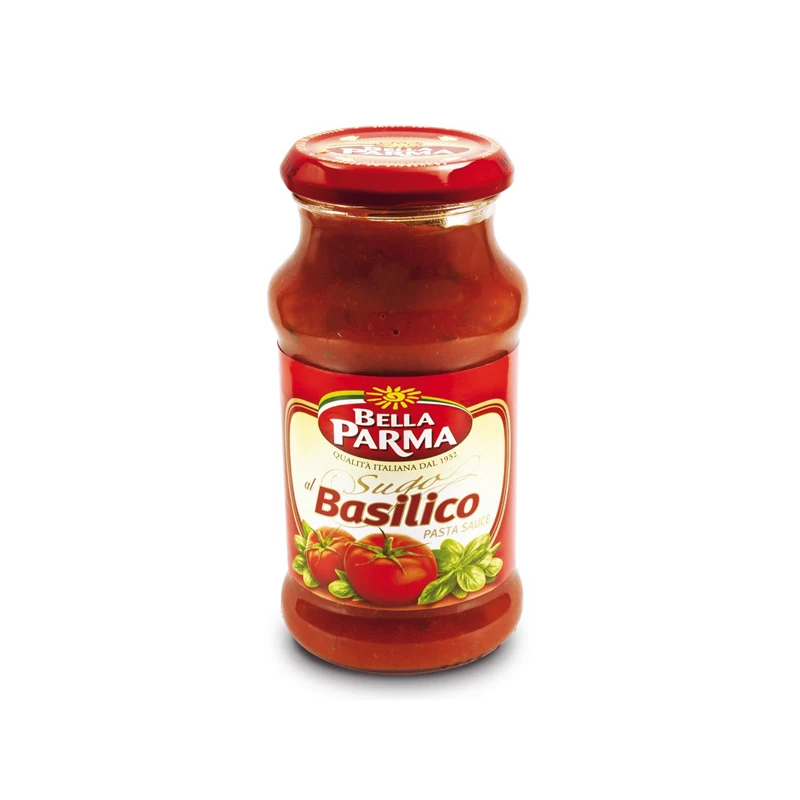Top Quality Italian Bella Parma Pasta Sauce with Tomato & Basil in jar 12x350g No added salt Best Price