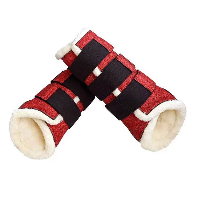 
Sparkle Red Bling Trainers Brushing Boots for Horses 