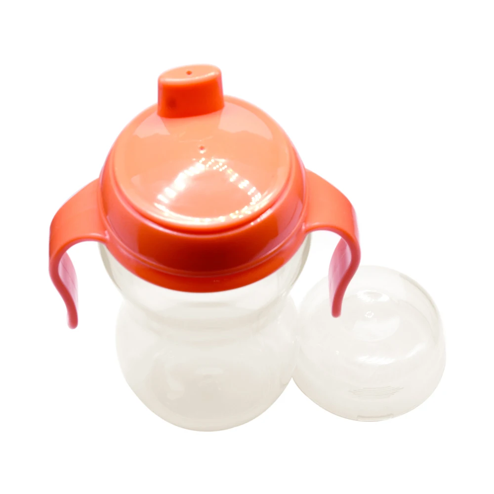 
Dongguan factory leakproof hard spout kids plastic training sippy cups children drinking bottles 