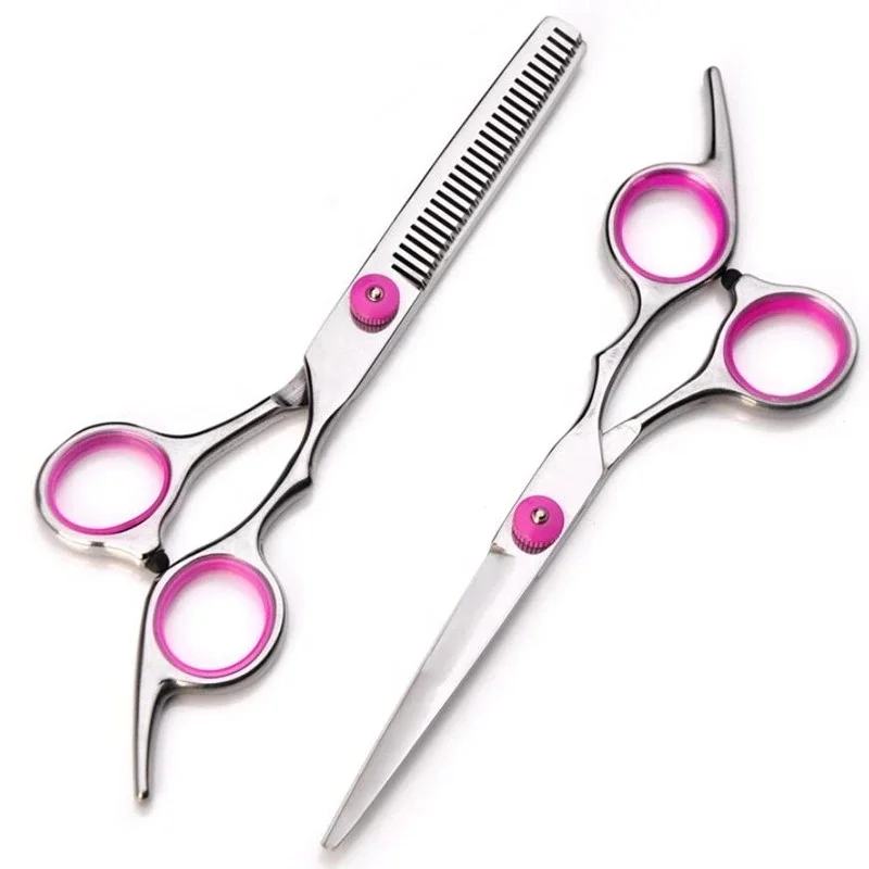 Professional Japan 4cr 6 inch pink hair scissors haircut scissors thinning barber makas hair cutting shears hairdresser scissors