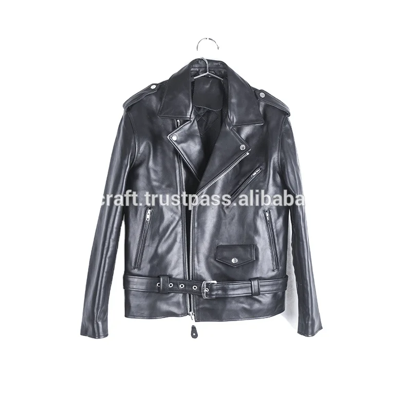 2022 New Design Motorcycle Brando Leather Jacket Slim Fit Genuine Cow Hide