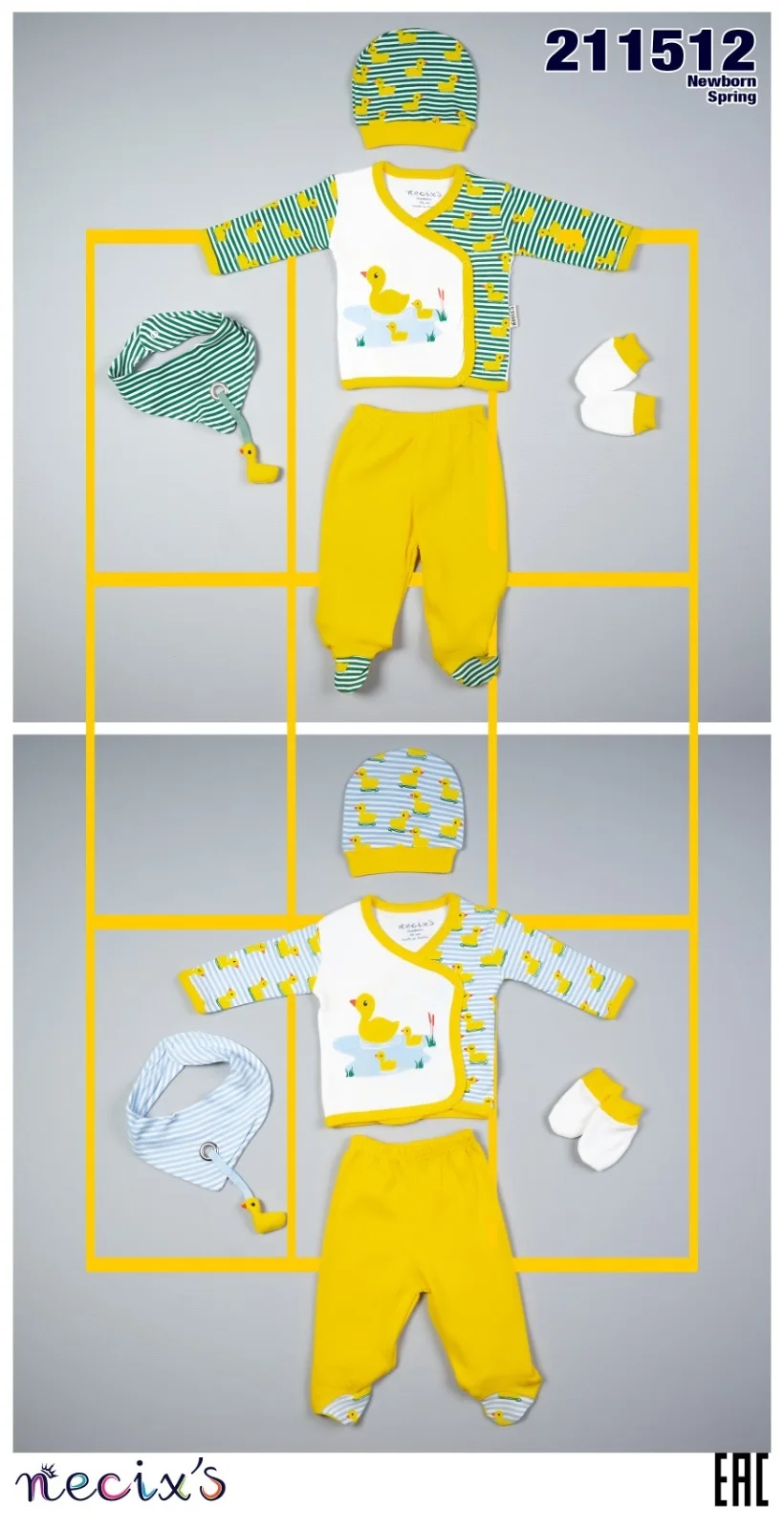 Горячая распродажа! Утка рисунок Одежда для маленьких мальчиков; 5 предметов в комплекте, из мультфильмов, Весенняя мягкая одежда из хлопка для малышей, от necix бренд