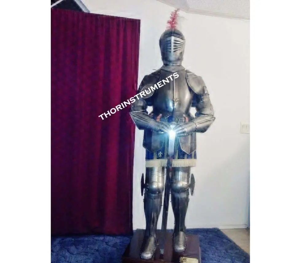 MEDIEVAL KNIGHT CRUSADOR TEMPLAR FULL SUIT OF ARMOR armor suit with stand from Indian seller at best Price