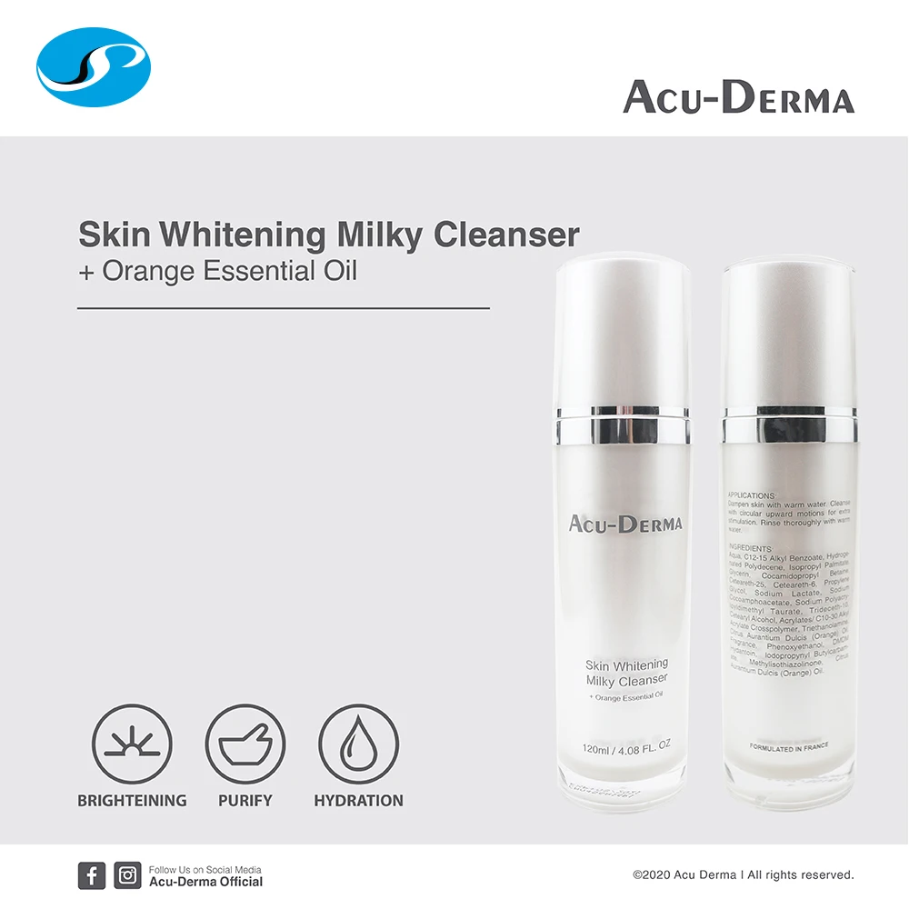 Отбеливающее молочное очищающее средство для кожи + эфирное масло апельсина алдултов натуральный уход за кожей из малайзии