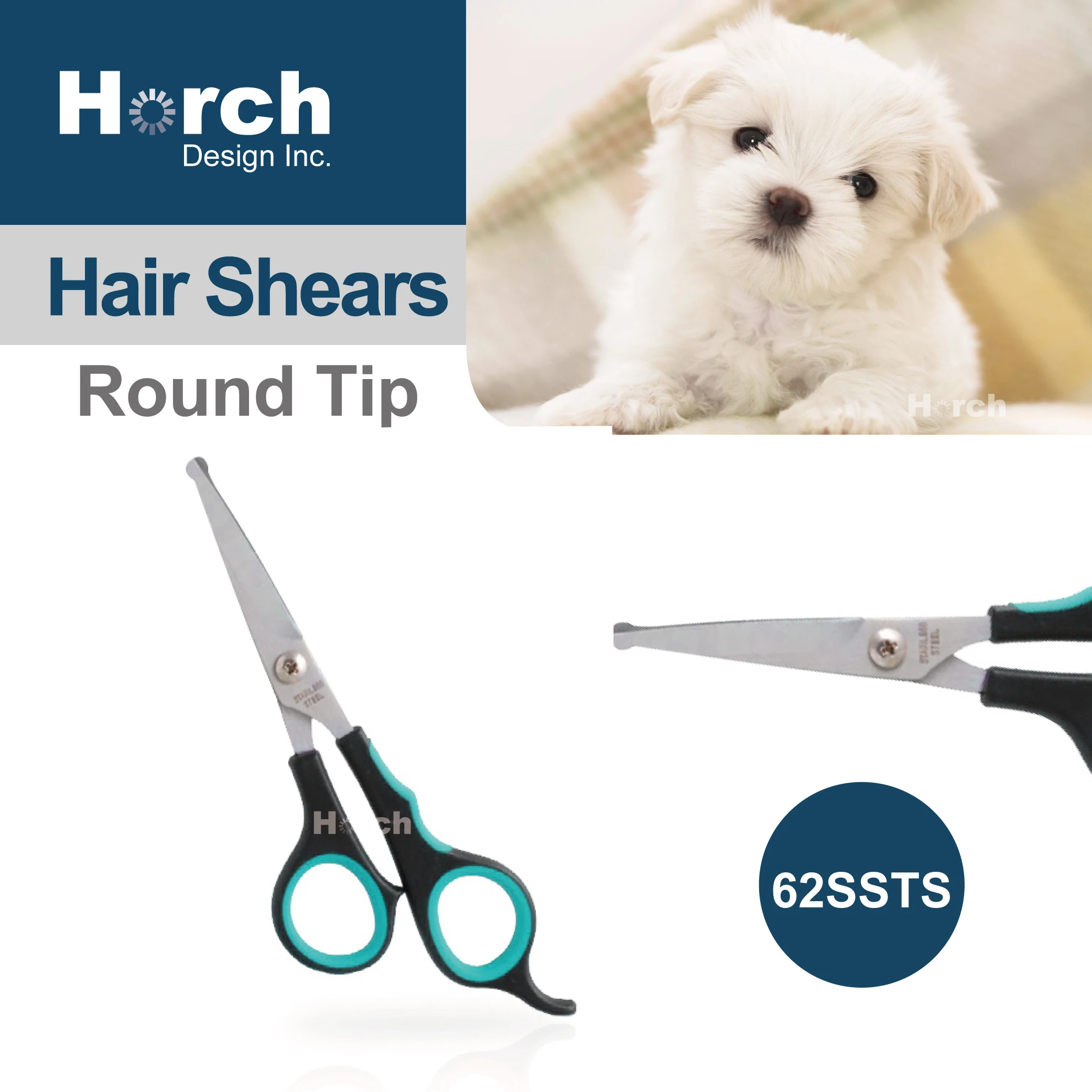 
Mascotas Safety Straight Round Tip Shear for Dog Fur Scissors 