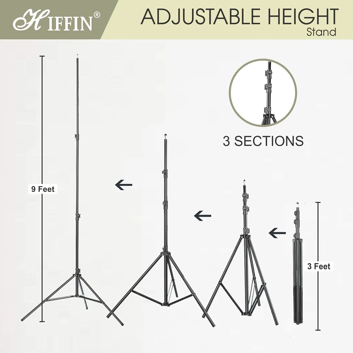 Photography Accessories Backdrop Photo Light Studio Muslin Background Stand Backdrop Support System Kit (Stand with Curt