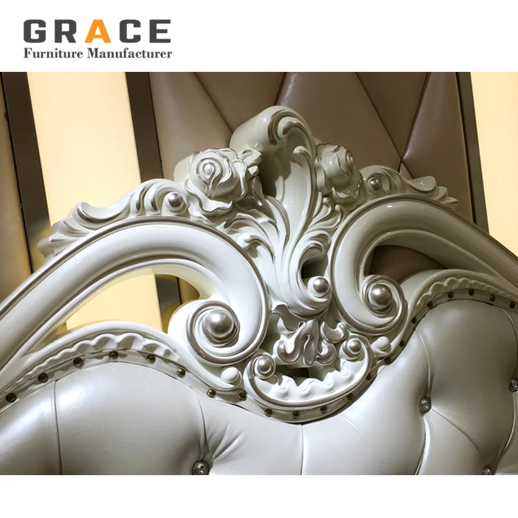 H8802W modern design rustic furniture wedding bed for bedroom with wardrobe