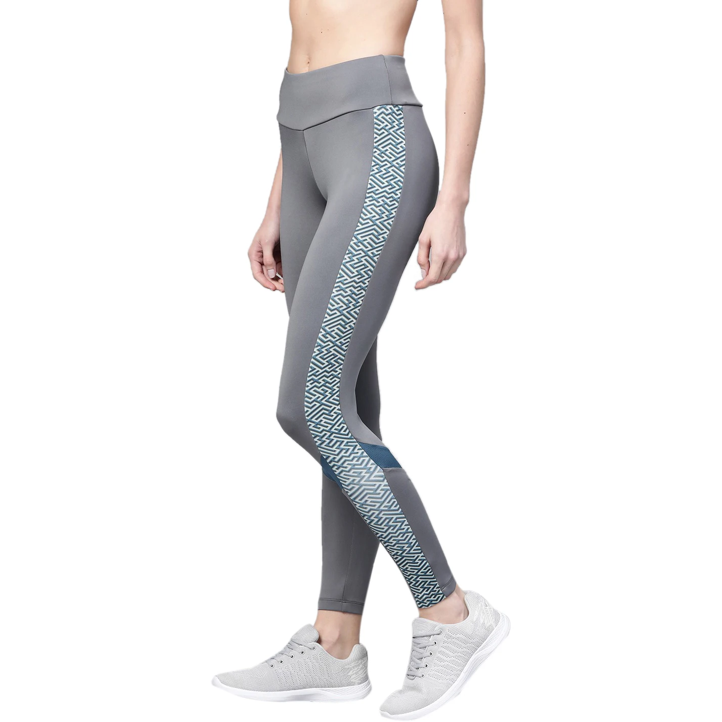 
Women Side Printing Patch Strip Comfortable Custom High Waist Compression Running Plus Size Pocket Leggings Leggings 