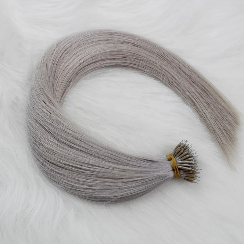 100% Virgin Human Luxury Silky Straight Micro Bead Nano Ring Hair Extensions In Hot Sale Color
