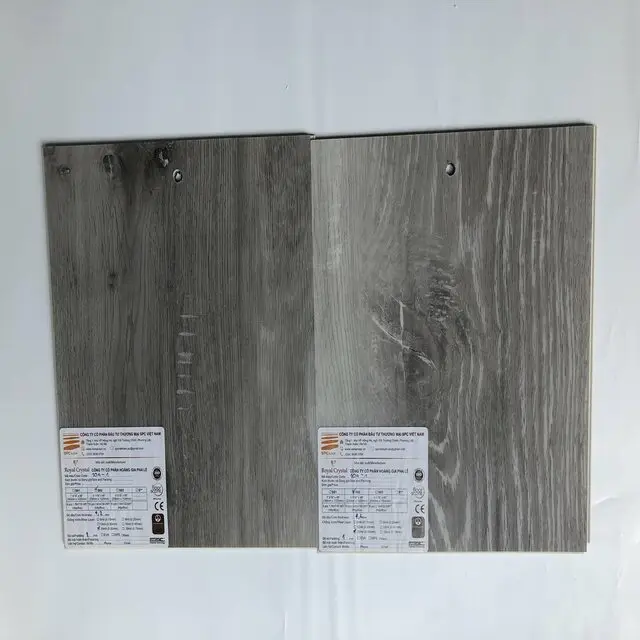 
Wood Grain Pattern SPC Rigid Core Vinyl Click PVC Flooring Tiles Plank with Commercial Residential Applications Wholesales/OEM 