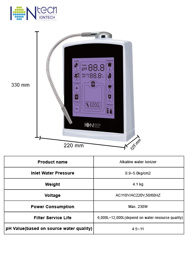 water ionizer inside filter