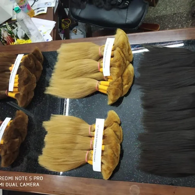 Natural Virgin Straight Bulk Human Hair Braiding Extensions
