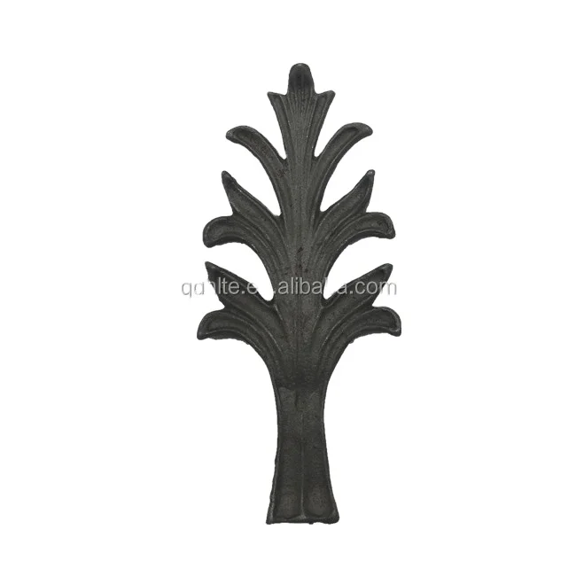 China factory components wrought iron flowers and leaves cast iron for gate