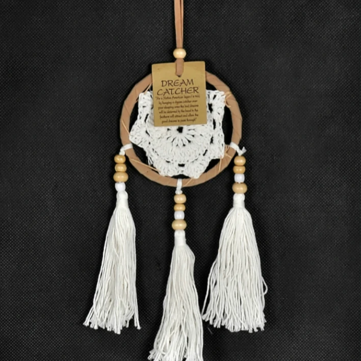 Cheap Crocheted macrame  Dream catcher 2019 wall hanging home decor