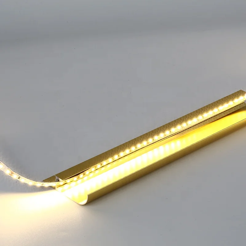 Aluminium Extrusion Metal Wire Drawing Hidden Skirting Board with LED Different Types of Mount Flush Recessed BaseBoards