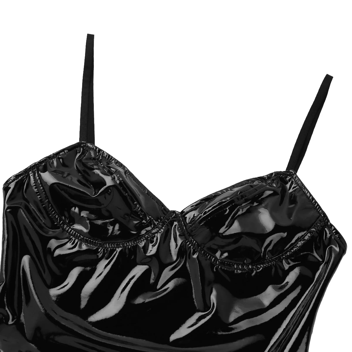 High Cut pole dancing Club wear Women Erotic Body Latex suit Bodysuit Sexy latex lingerie Wet Look Patent Leather wear