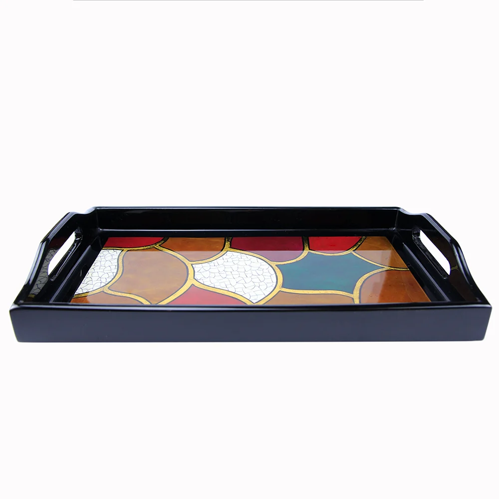 Elegant Design Top Trending Custom Logo Trays for Serving Tea Coffee Wooden Platter Tray Decor Serving Trays Storage