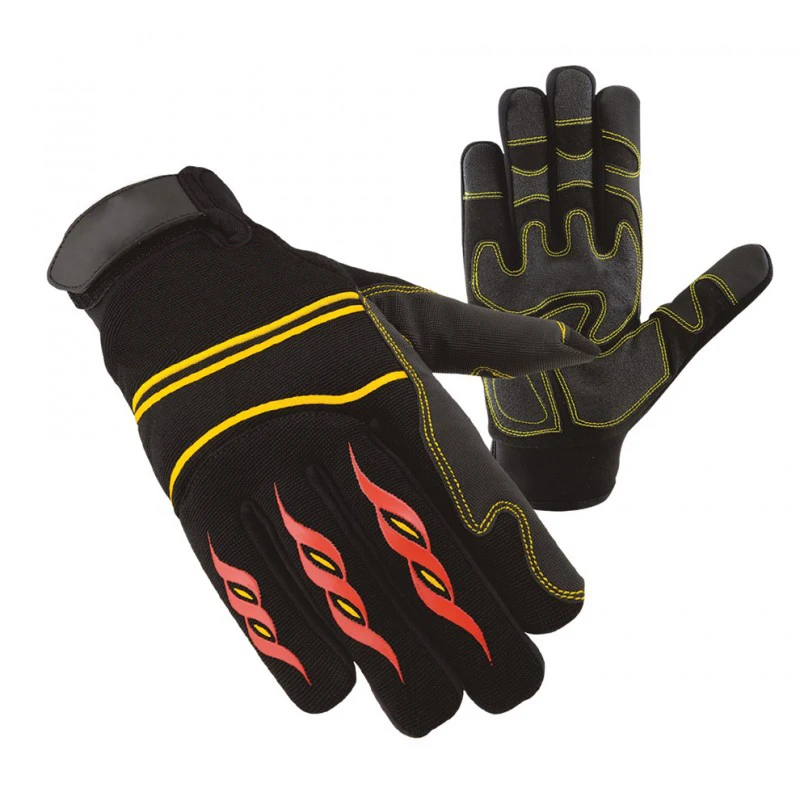 Прочный порезостойкие knucke защитный Синтетическая кожа механика безопасности рабочие перчатки высокая ударная ULTIMATE