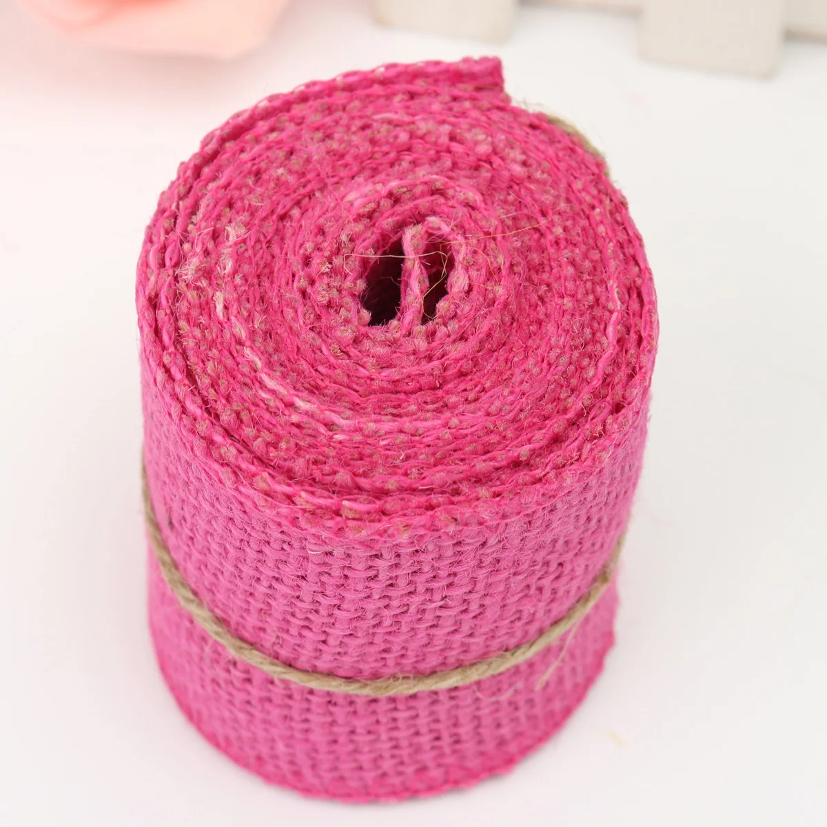 
Natural Jute Hessian Burlap Ribbon Roll From Bangladesh 