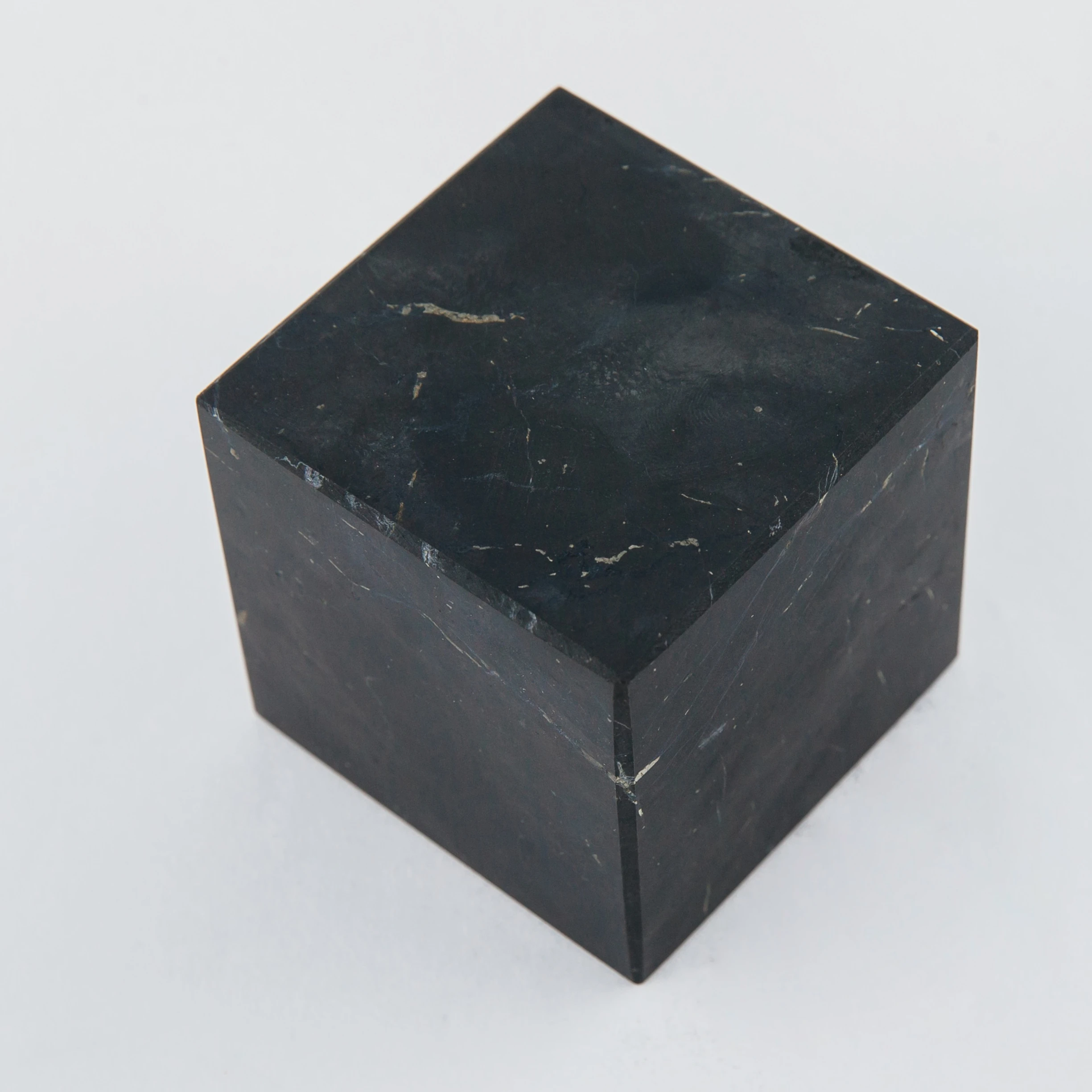 Shungite cube 9 cm unpolished. Crystal cube for emf balance and protection. Magnetic anti stress cube. crystals wholesale bulk.