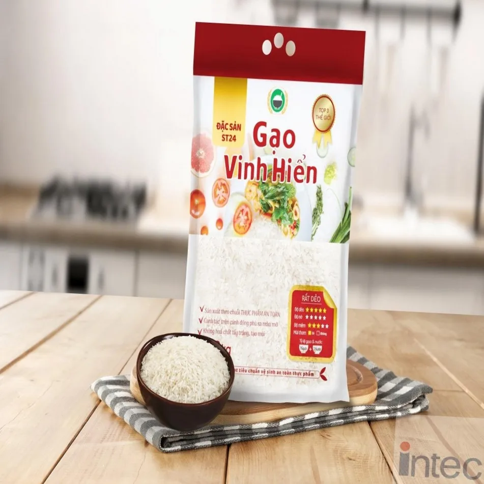 Органический высококачественный длинный зернистый рис ST24