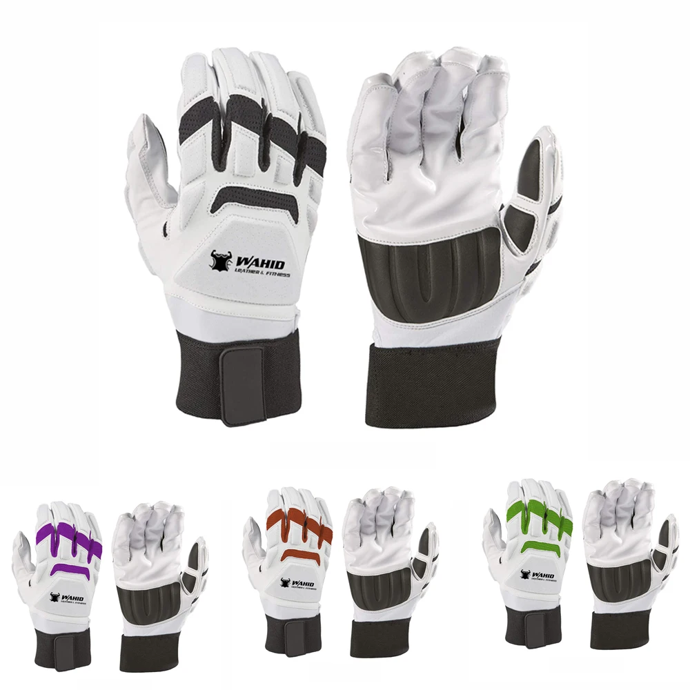 Silicon Palm Grip Eva Padding Synthetic Leather Breathable Mesh with Elastic Wrist Support Rugby Gloves Rugby Receiver Sports