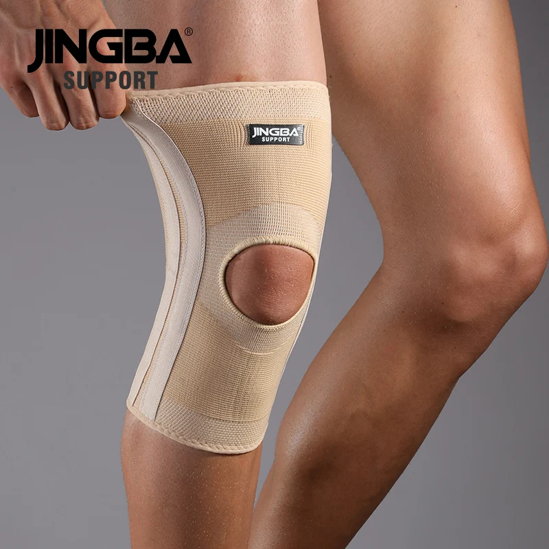 
JINGBA SUPPORT 13610 Elastic knee brace volleyball basketball knee protector Kneepads support rodillera deportiva 