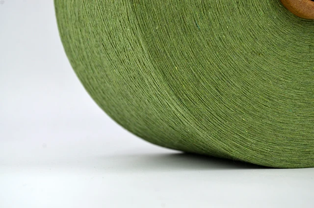 Dark Blue/Gray Color Knitting Fancy Yarn Recycle Bleached Dyed Blended 50/50 Cotton Polyester Socks Yarn