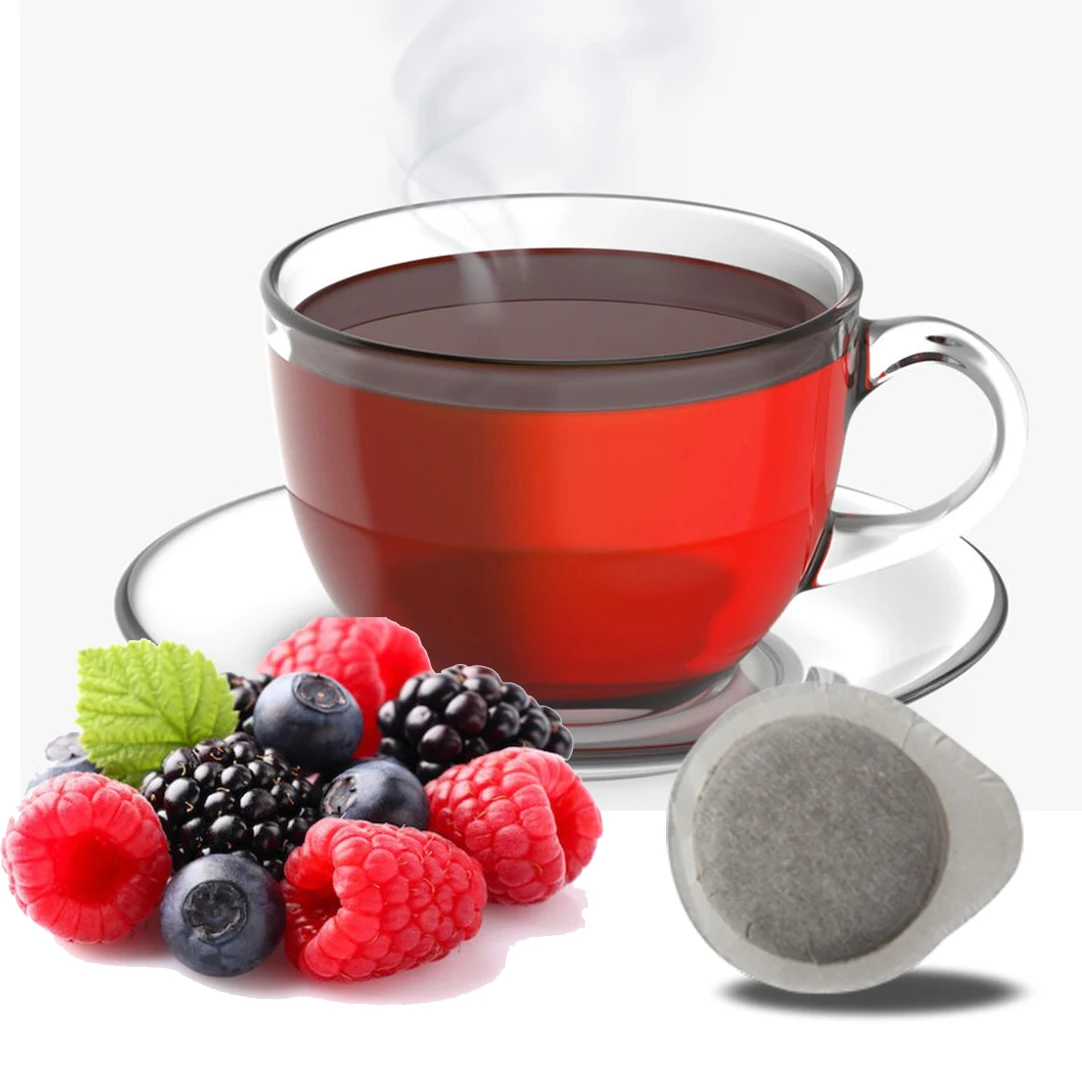 Berries Herbal Tea in compostable Pods ese 44 mm - Box of 30 compostable pods for Espresso Machine