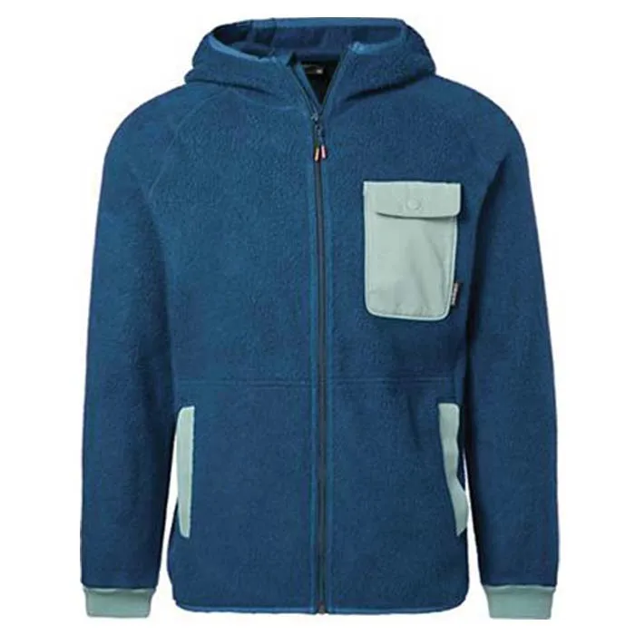
Best price custom men Berber fleece jacket with custom color block front pocket 